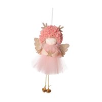 Bothyi - Adorno Colgante Para Árbol De Navidad Con Forma De Muñeco De Ángel Para La Chimenea De La Sala De Estar, Color Rosa