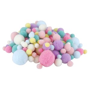 Magideal - 240 Unidades De Pompones Multicolores Para Actividades Artísticas Suministros Suaves Y Resistentes Apropiados Para Decoraciones Navideñas Y Fiestas Estilo C