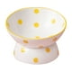thumbnail image 1 of Comedero Elevado De Cerámica Para Gatos De 200ml, Cuenco Inclinado De Porcelana Para Gatos, Plato Antideslizante Con Puntos Amarillos, 1 of 3