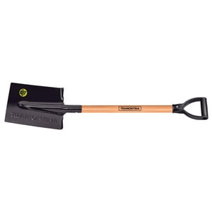 Tramontina - Pala Recta Cuadrada Acero Mango De Madera 71 Cm Negro