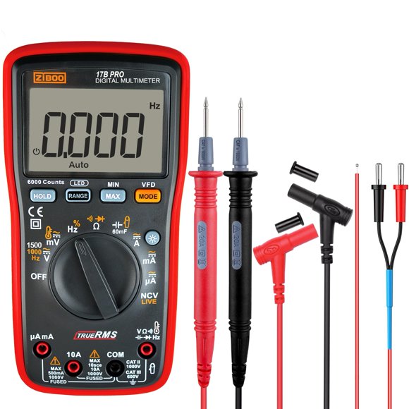Multímetro ZIBOO 17B PRO True RMS 1000 V 10 A