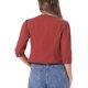 thumbnail image 3 of INSPIRE CHIC Chaquetas de Jean de Mezclilla Recortadas sin Cuello de Manga 3/4 para Mujer Marrón Rojizo S, 3 of 5