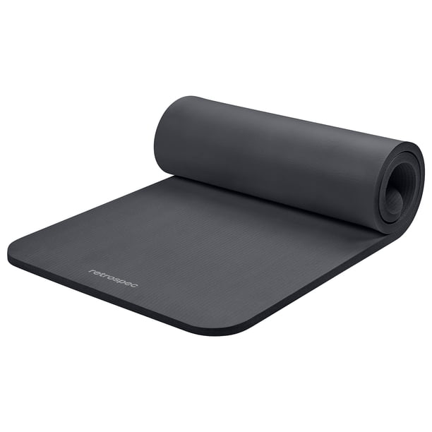 Esterilla de yoga Retrospec Solana de 1 cm de grosor con correa de transporte de nailon