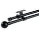 thumbnail image 1 of Set Doble De Barras Para Cortina Extensible 75-110 Cm De Metal Diámetro 16/19 Mm Soporte De Techo Terminal Bola Color Negro, 1 of 2