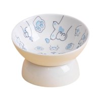 Ioensy - Comedero Elevado Para Mascotas, Cuenco Para Beber Agua, Cuenco Para Perros, Cuenco Elevado Estable Para Gatos, Azul