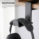thumbnail image 5 of Soporte ajustable para auriculares - Soporte para auriculares de juegos de PC con giro de 360 grados, colgador con abrazadera para debajo del escritorio, organizador con clip para cables - Negro, 5 of 9