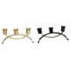 thumbnail image 3 of 2 Piezas 3 Brazos Candelabro Moderno Pilar Decorativo Candelero Oro Negro, 3 of 5