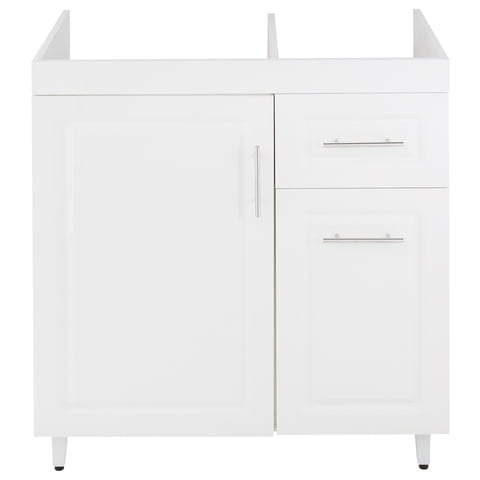 Domsa - Mueble Base De Cocina Blanco Cajones Derecho 78X49X90 Cm (No Incluye Cubierta)