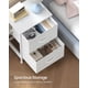 thumbnail image 3 of Cómoda SONGMICS ULGS312W01S para dormitorio, 2 cajones, acero MDF, color blanco, 3 of 6