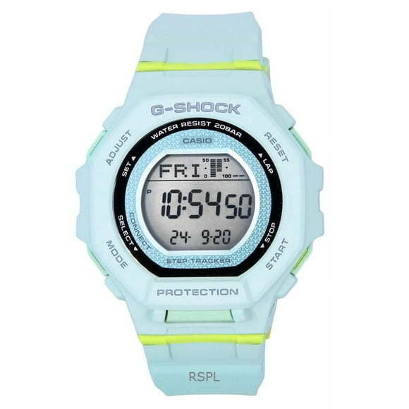 Reloj G-shock G-squad Digital Smartphone Link Resina De Base Biológica Verde Pálido Cuarzo Gmd-b300-3 200m Para Mujer