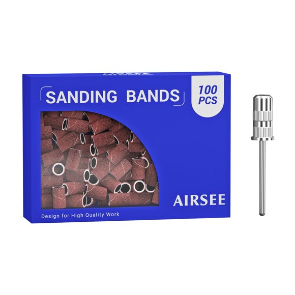 Bandas de Lijado AIRSEE 100 piezas Grano 180 Medio para Uñas