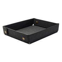Magideal - Bandeja De Almacenamiento Para Valet, Organizador De Mesita De Noche, Bandeja Plegable Para Guardar Llaves, Bandeja Para Guardar Joyas, Cosméticos, De Negro