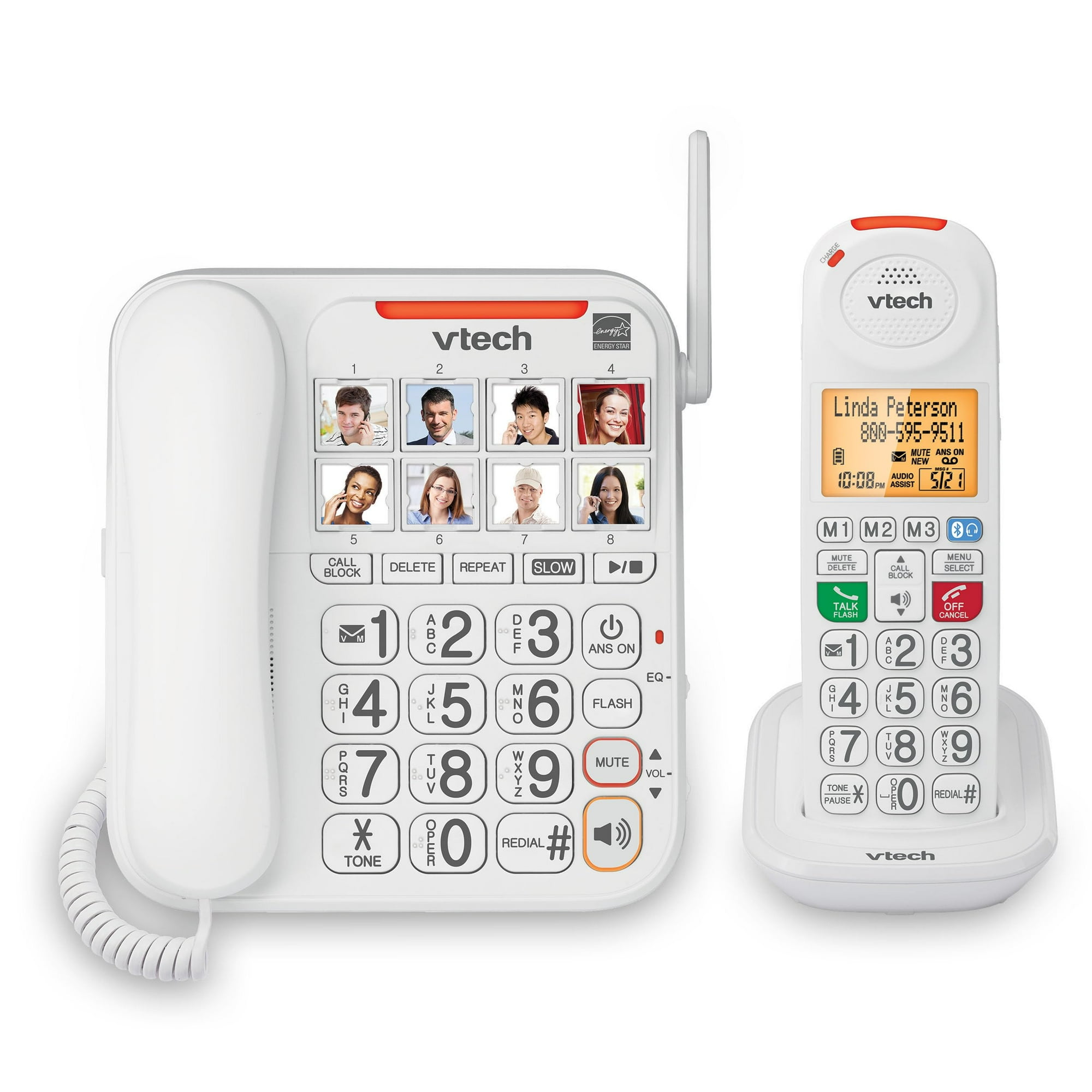 Teléfono Amplificado Vtech Con Cable/inalámbrico Careline