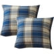 thumbnail image 1 of fundas de almohada a cuadros para exteriores e interiores, cuadradas, estilo granja, decoración del hogar, 45,7 x 45,7 cm, 1 of 5