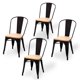 thumbnail image 1 of Set 4 Sillas Tolix Metal Con Asiento de Madera, 1 of 3