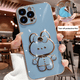thumbnail image 1 of Electroplated Flipped Rabbit Mirror Stand Phone Case For IPhone 14/14Pro/14Pro Max, 13/13Pro/13Pro Max, 12/12Pro/12Pro Max, 11/11Pro Max, 1 of 3