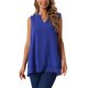 thumbnail image 1 of INSPIRE CHIC Blusa de Chifón para Mujer Cuello en V Sin Mangas de Doble Capa Tops de Tanque Sueltos Túnica Casual Camisas XL Azul Real, 1 of 6