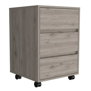 Fmfurniture - Cajonera Con Ruedas 3 Cajones Fm-007C - Cafe Claro