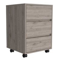 Fmfurniture - Cajonera Con Ruedas 3 Cajones Fm-007C - Cafe Claro