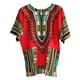 thumbnail image 1 of Camisa Dashiki Africana Unisex Cuello En V Manga Corta Ropa De Verano Cómoda Talla única Rojo, 1 of 3