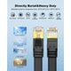 thumbnail image 3 of Cable Ethernet Yauhody CAT 8 de 1,8 m, paquete de 2, 40 Gbps, 2000 MHz, 3 of 8
