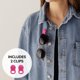 thumbnail image 2 of Clips magnéticos para gafas KLIPSTA rosa intenso, pack de 2, 2 of 6