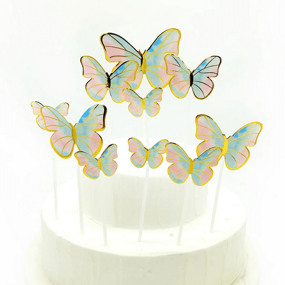 Topper Deco Mariposa Celeste X10 Uni