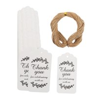 Bothyi - 100 Etiquetas De Regalo Decorativas De Papel Kraft Para Colgar En Bodas, Etiquetas De Acción De Gracias, Color Blanco