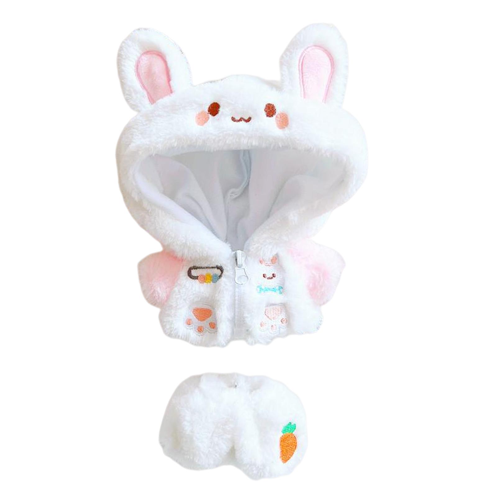Bothyi - Conjunto De Trajes De Muñeca, Conjunto De Pantalones Y Abrigo Con Cremallera, Vestido De Muñeca Para Accesorios De Muñeca De 7,8 Pulgadas, Conejo