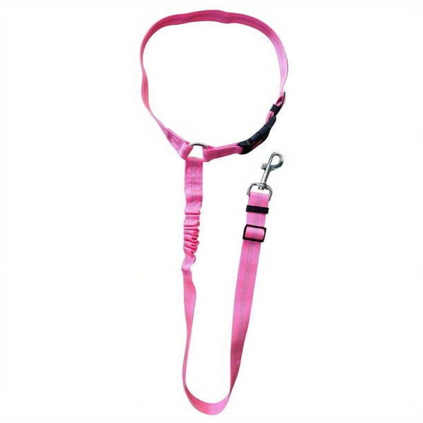 Solid Color 2 In 1 Pet Car Seat Belt Nylon Lead Leash Backseat Safety Belt Adjustable For Dog & Cat