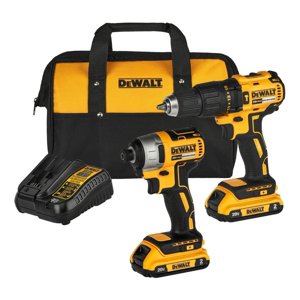 Kit Taladro Percutor Y Atornillador De Impacto 20V Dewalt