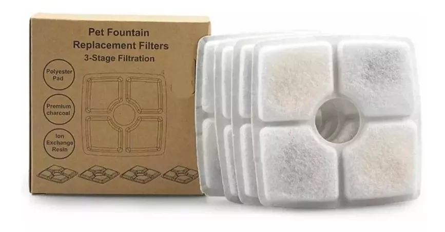 Center Web - Filtros Bebedero Cuadrados Fuente De Agua X4