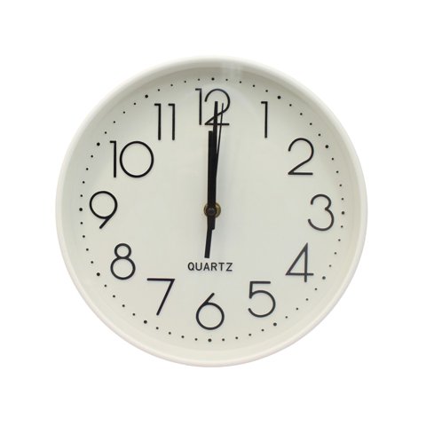 Puntostore - Reloj De Pared Blanco 25Cm Números Negros Moderno - Ps