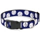 thumbnail image 1 of Collar para Perro Buckle-Down con Hebilla de Clip y Diseño de Pelotas de Béisbol Azul Mediano, 1 of 8