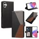 thumbnail image 1 of Cartera Plegable para Samsung Galaxy A07, PU Tricolor con Ranuras, Negro, 1 of 6
