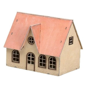 Genérico - 1/72 Kits De Modelos De Construcción De Madera Sin Montar Para Modelo De Escena Ferroviaria Estilo E