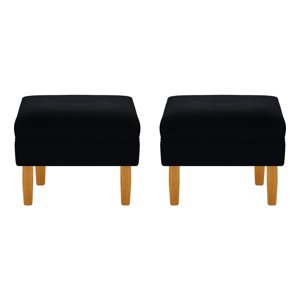 Bodevir - Set Pouf Sky 1C Felpa 04 Negro