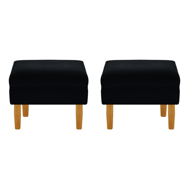 Set Pouf Sky 1c Felpa 04 Negro