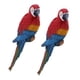 thumbnail image 2 of 2x Adorno Realista De Pájaro De Resina, Loro, Animal, Colgante, 31cm, Aspecto Derecho, Rojo, 2 of 5