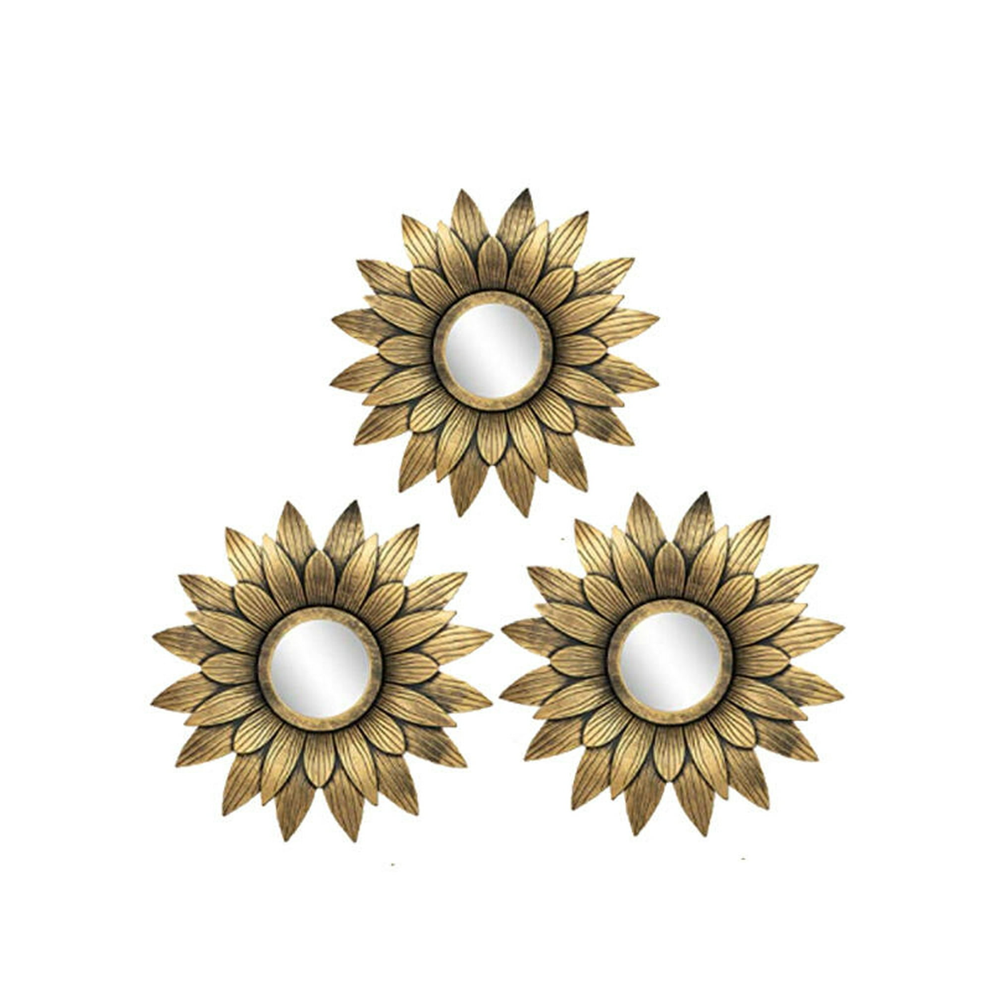 Vgo - Espejo Decorativo Para Colgar En Set De 3 Redondos Ø25 Cm. C/u