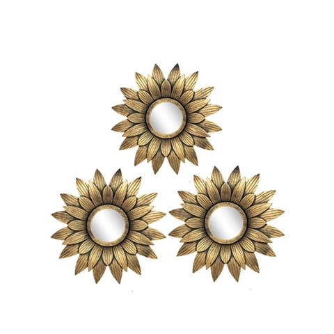 Vgo - Espejo Decorativo Para Colgar En Set De 3 Redondos Ø25 Cm. C/U