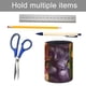 thumbnail image 5 of Gatos Guerreros-theme Cylinder Pen Holder Pencil Organizer with Flannel Lining PVC Leather Material Cardboard Base for study work 10*8CM, 5 of 6