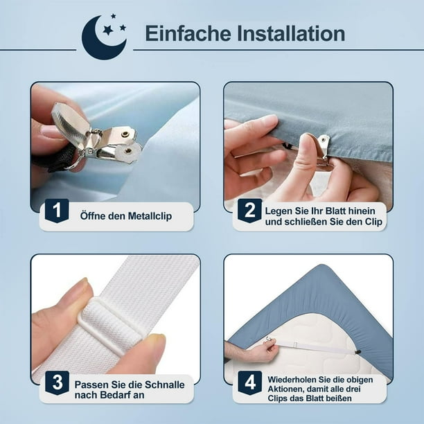 Correas Ajustables Para Sábanas, Clips Para Sábanas, Sujetadores