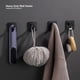 thumbnail image 2 of Ganchos adhesivos para toallas de baño, paquete de 6, resistentes, negros, para colgar en la pared, accesorios de decoración de baño (negro, paquete de 6), 2 of 7