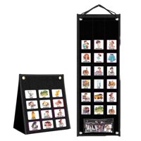 Bothyi - Horario Visual Para Niños Con 96 Tarjetas Planificadores De Pared Para Herramientas De Actividades En El Aula Negro