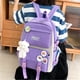 thumbnail image 2 of Girl's school backpack for middle school students ins style canvas waterproof gift handbag pen bag wallet school bag set, 2 of 3