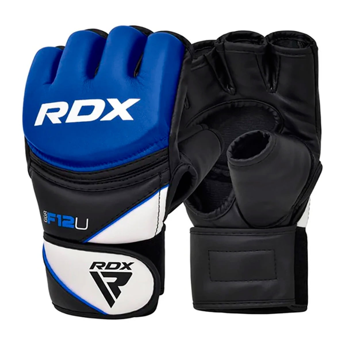 Rdx - Guantillas Mma F12 Open Palm Grappling Blue - Ggr-f12u Talla S