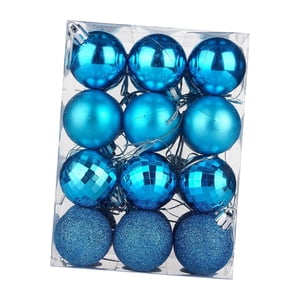 Bothyi - 24X Bolas De Navidad Decoración Del Hogar Adornos De Árbol De Navidad Para Fiesta Hogar Vacaciones Azul