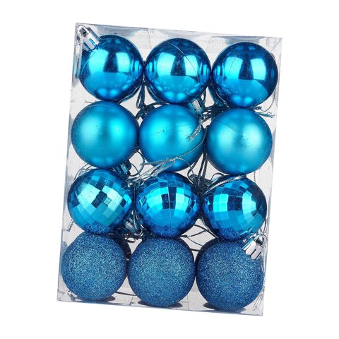 Bothyi - 24X Bolas De Navidad Decoración Del Hogar Adornos De Árbol De Navidad Para Fiesta Hogar Vacaciones Azul