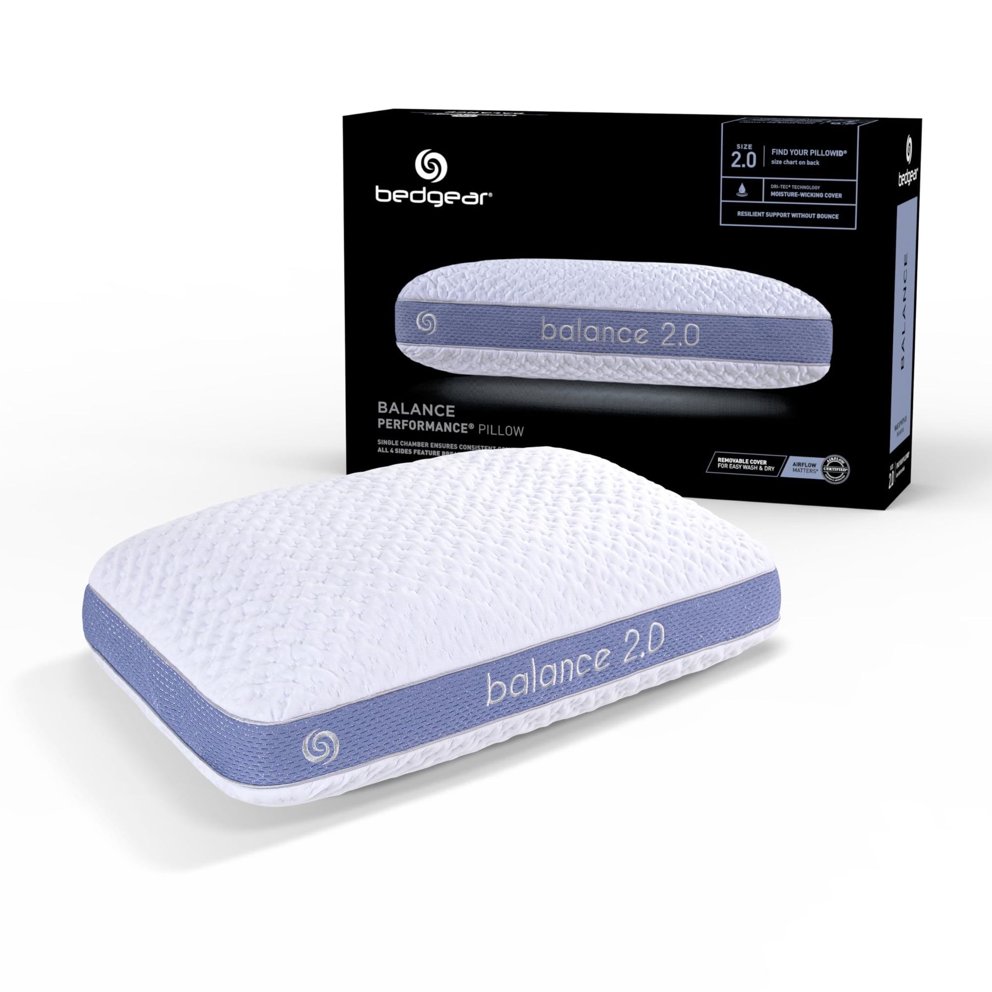 Almohada Bedgear Balance 2.0 De Firmeza Media 51 X 66 X 15 Cm